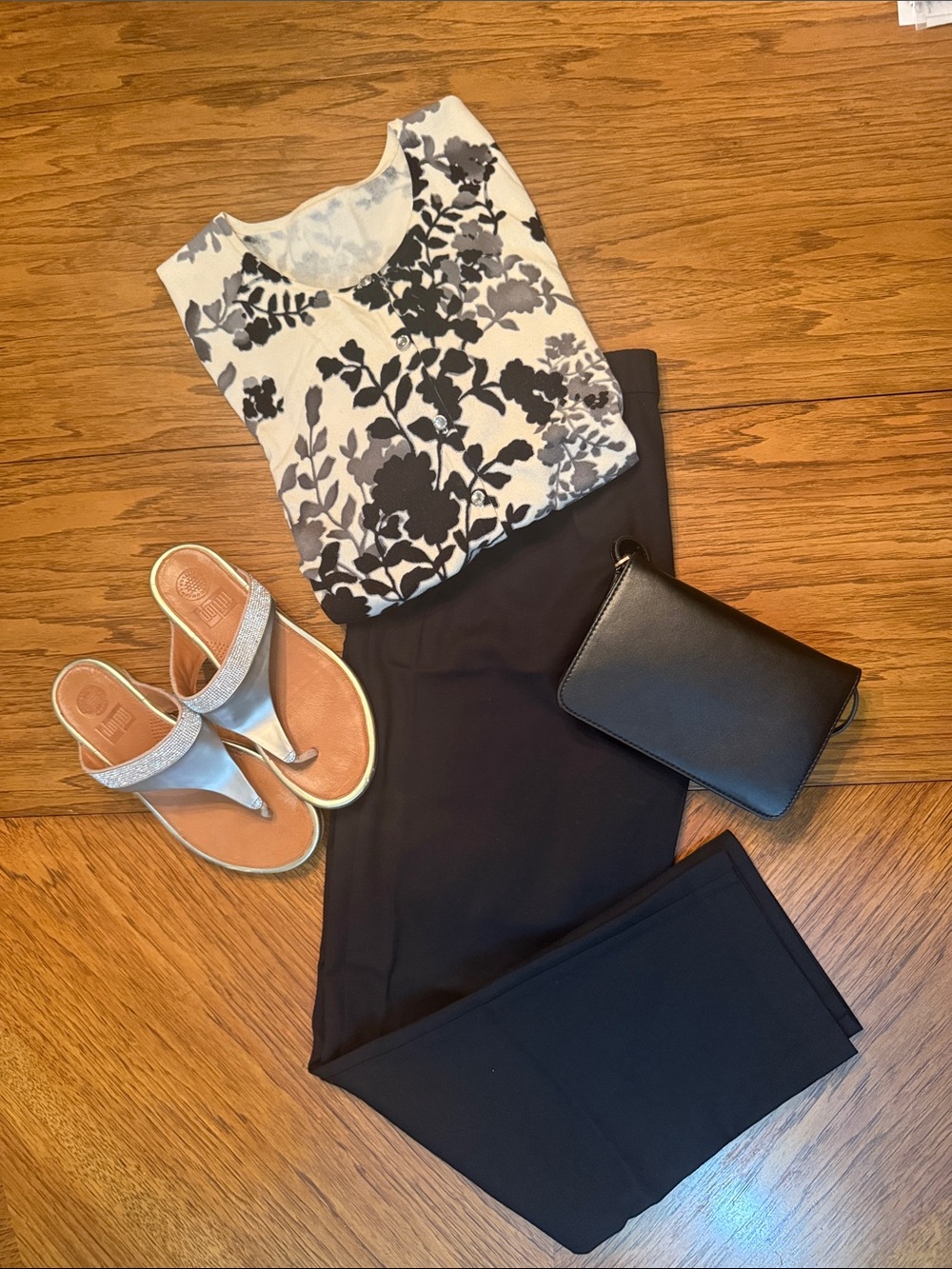 J. Jill Black Straight-Leg Ponte Pants